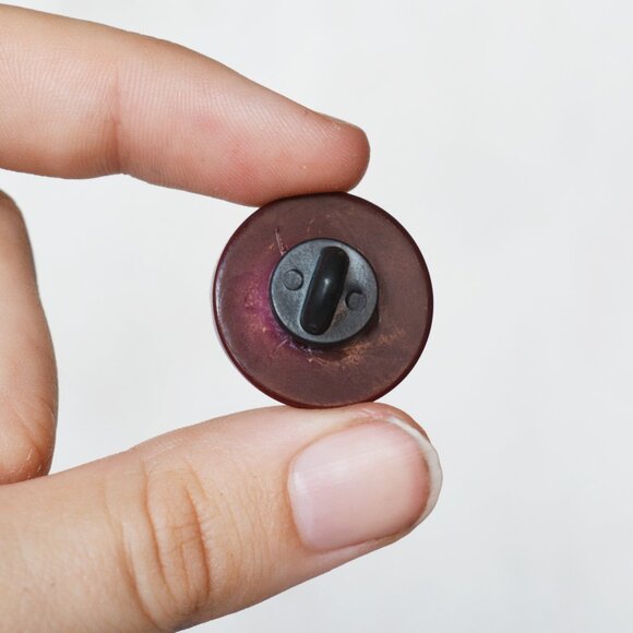 Half Moon Purple Pin Button - Picture 2 of 4